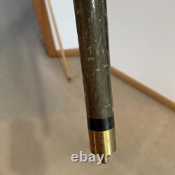 Vintage Hand Carved Wood & Brass Walking Stick / Cane & Hidden Pool Cue