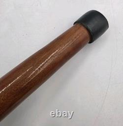 Vintage Hand Carved Wooden Dragon Head Handle Ball Ornate Asian Walking Stick