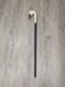 Vintage Hand Carved Wooden Swan Head Walking Stick Cane Folk Art Painted 36