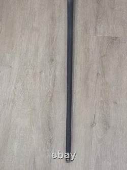 Vintage Hand Carved Wooden Swan Head Walking Stick Cane Folk Art Painted 36