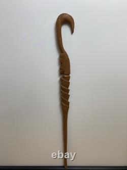 Vintage Hand Carved Wooden Walking Stick A3-4-009