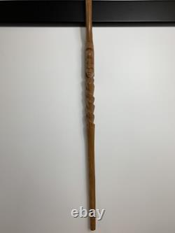 Vintage Hand Carved Wooden Walking Stick A3-4-009