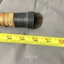 Vintage Japanese Bamboo Walking Stick Cane Curved Handle Hand Carved 30 Inch