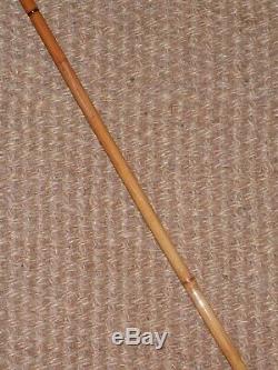 Vintage Jonathan Howell Silver Collar Bamboo Carved Duck Head Walking Cane 91cm