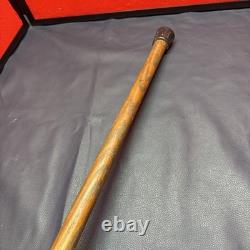 Vintage Long Wooden Hand Carved Walking Stick With Hand Carved Horse Head 129 Cm