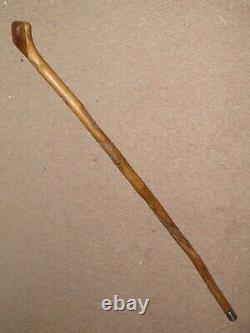 Vintage Military Hand-Carved Walking Cane The Buffs & Queens Own Kent Regiment