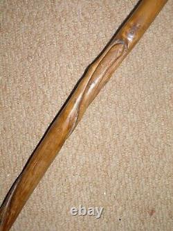 Vintage Military Hand-Carved Walking Cane The Buffs & Queens Own Kent Regiment