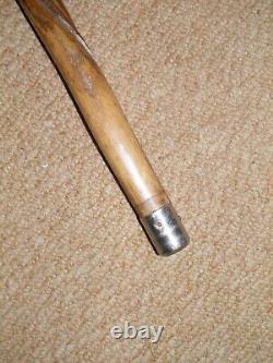 Vintage Military Hand-Carved Walking Cane The Buffs & Queens Own Kent Regiment