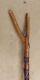 Vintage Old Antique Wood Wooden Walking Stick 42 Cane Carved tree branch