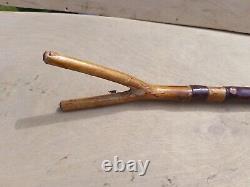 Vintage Old Antique Wood Wooden Walking Stick 42 Cane Carved tree branch