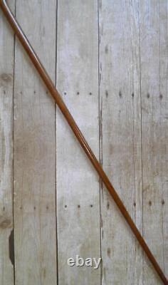 Vintage Pine Equestrian Walking Stick / Cane Hand Carved Horse Hoof Handle 92cm