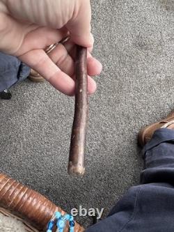 Vintage Primitive Antique hand carved head walking stick wooden cane