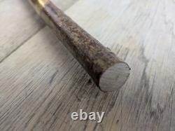 Vintage Rams Horn Shepherds Crook Walking Stick Thistl Carved Handle 115cm (45)