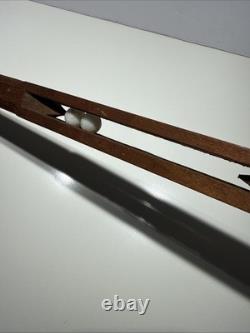 Vintage Rare Hand Carved Wood Walking Stick 36 Moroccan Temple Building Fund