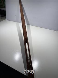 Vintage Rare Hand Carved Wood Walking Stick 36 Moroccan Temple Building Fund