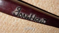 Vintage Rustic Hard Wood Walking Stick Hand Carved Fist & Watch Top Jon. Hand