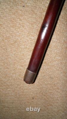 Vintage Rustic Hard Wood Walking Stick Hand Carved Fist & Watch Top Jon. Hand