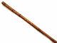 Vintage Scratch Carved & Stained Bamboo Walking Stick Signed Japan 20th C