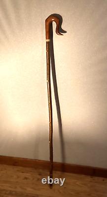 Vintage Shepherds Crook Hand Carved