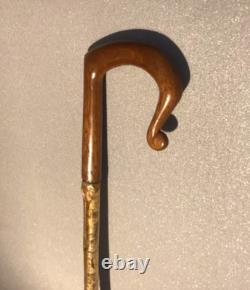 Vintage Shepherds Crook Hand Carved