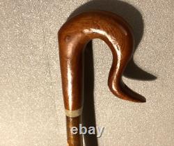Vintage Shepherds Crook Hand Carved