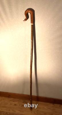 Vintage Shepherds Crook Hand Carved
