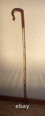 Vintage Shepherds Crook Hand Carved
