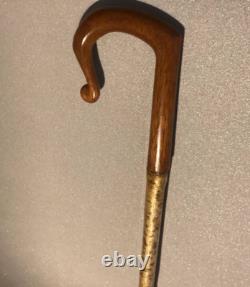 Vintage Shepherds Crook Hand Carved