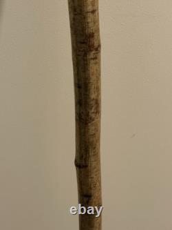 Vintage Stag Horn Walking Thumb Stick / Cane With Carved Whistle