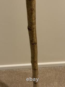 Vintage Stag Horn Walking Thumb Stick / Cane With Carved Whistle