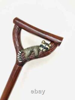 Vintage Style Cane Carved Wooden Walking Cane for Men & Women Mobility Aid Gift