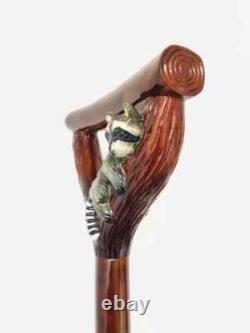 Vintage Style Cane Carved Wooden Walking Cane for Men & Women Mobility Aid Gift