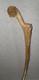 Vintage Treen Walking Stick Hand Carved Shaft With Lizards & Wood Burl Handle