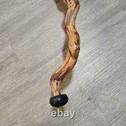 Vintage Twisted Vine Walking Stick Hand Carved And 38 Tall. Unique Collectible