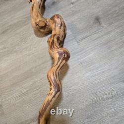 Vintage Twisted Vine Walking Stick Hand Carved And 38 Tall. Unique Collectible