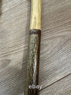Vintage Unusual Unique 53 Shepherds Crook Boars Head Hand Carved Walking Stick