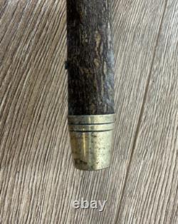 Vintage Unusual Unique 53 Shepherds Crook Boars Head Hand Carved Walking Stick