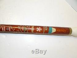 Vintage WWII Era Japan Carved 2 Piece Pool Cue Walking Stick Folk Art