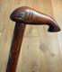 Vintage Walking Cane Hand Carved Folk Art Whale in Elm Wood 93cm Heavy 400 grams