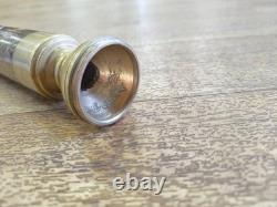 Vintage Walking Cane Stick Concealed Pool Cue Billiards Brass Carved Wood