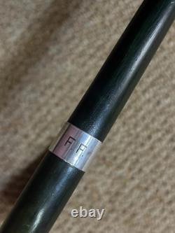 Vintage Walking Stick Hand-Carved & Painted Parrot & Hallmarked 1957 Silver