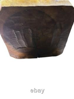 Vintage Wooden Hand carved Hiking Tin Tin With Walking Stick/Cane Figurine 44cm