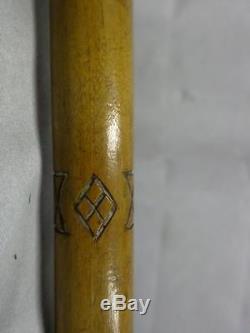 Vintage/antique Carved Walking Stick- W. G. R. Lochennich Bennie- Gaelic Scottish