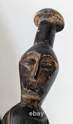 Vintage hand carved African tribal walking stick 89cm length