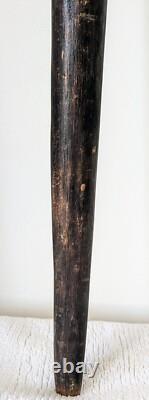 Vintage hand carved African tribal walking stick 89cm length