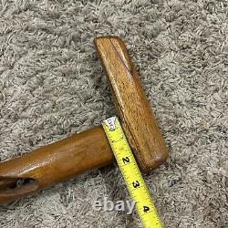 Vintage hand carved Wooden Round Hollow walking stick / cane 36 OAL Custom Made