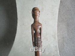 Vivtorian Colonial Carved Walking Stick Scottish Kilted Figure