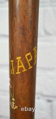 Vnt Gadget Cane Concealed Pool Cue Stick WW2 Hand Carved Wood Japan Korea Unique