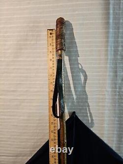 Vtg Antique Folk Art Carved Wood Walking Stick 36 Man's Face. From Austria Nice