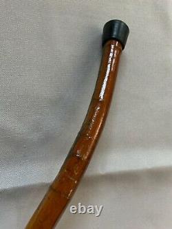 Vtg Native American Walking Stick CANE hand carved animal faces handle NW Coast